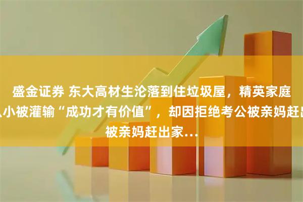 盛金证券 东大高材生沦落到住垃圾屋，精英家庭出身从小被灌输“成功才有价值”，却因拒绝考公被亲妈赶出家…