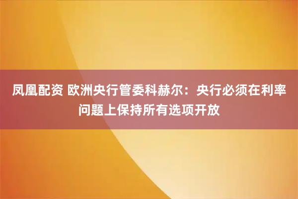 凤凰配资 欧洲央行管委科赫尔：央行必须在利率问题上保持所有选项开放